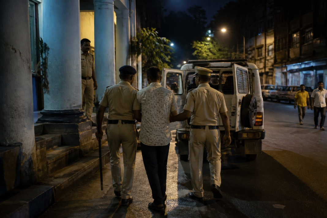 Atanu Das arrest case linked to a protest outside Bhowanipore police station in Kolkata