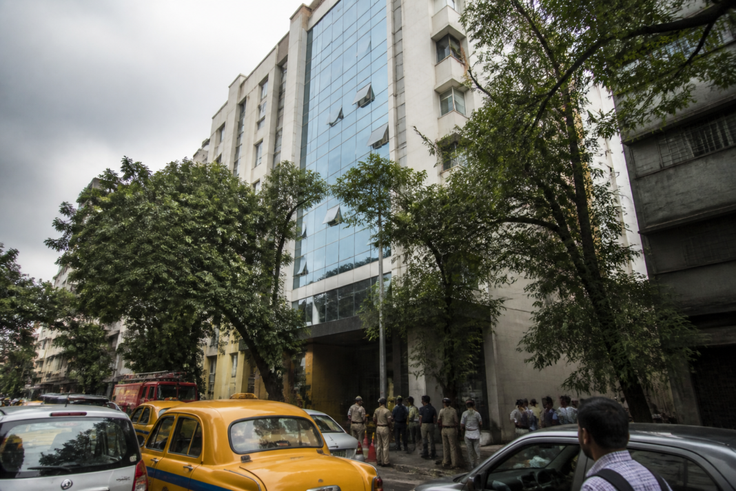 Camac Street TMC office building in Kolkata amid a fire-safety legal dispute