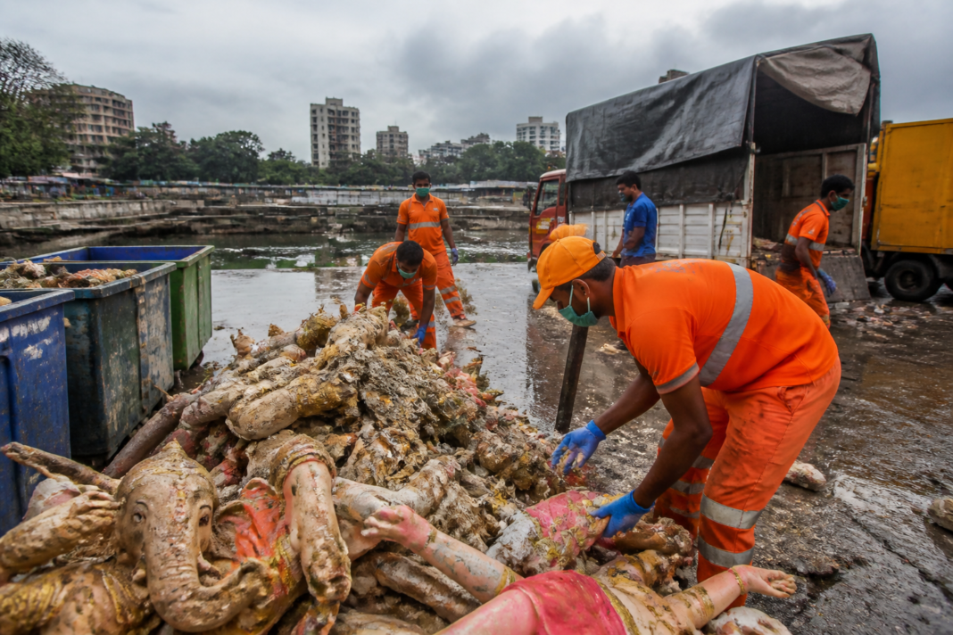 BMC PoP reuse plan for idol immersion waste collected after Ganeshotsav in Mumbai