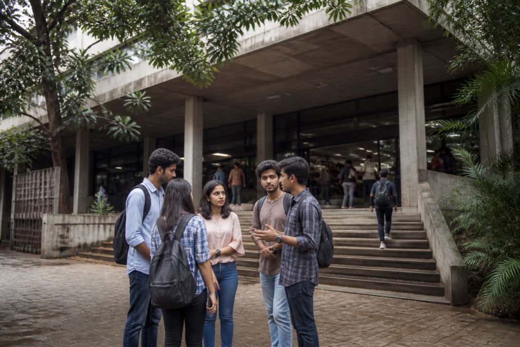 Mumbai University library at the Kalina campus, where students raised concerns over basic amenities