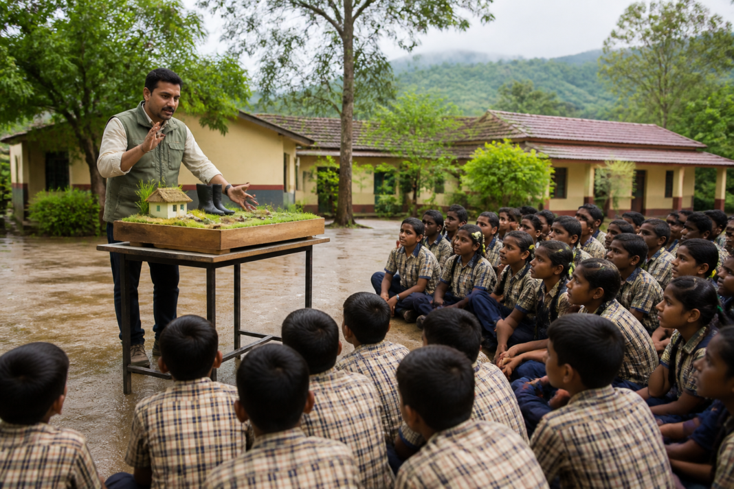 Snakebite awareness campaign session for students at a tribal residential school in Thane