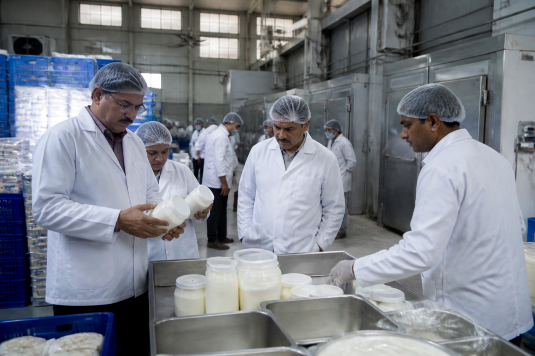 Maharashtra FDA action at a food storage facility during a statewide safety inspection
