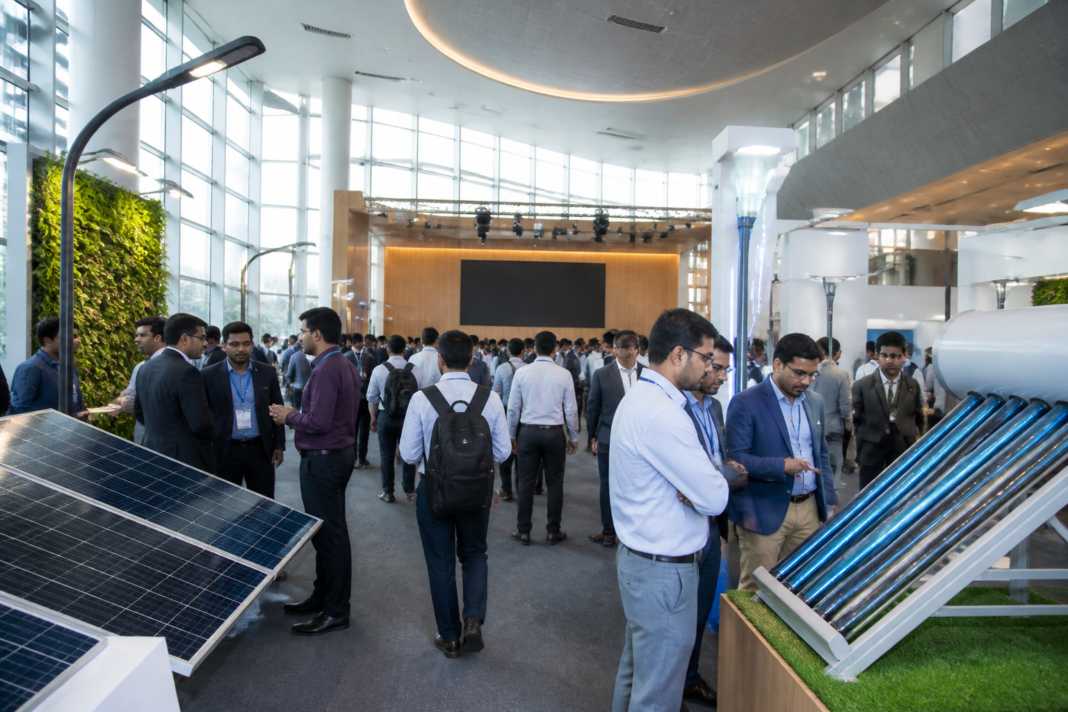 Energy efficiency summit exhibition and delegates at Hyderabad International Convention Centre