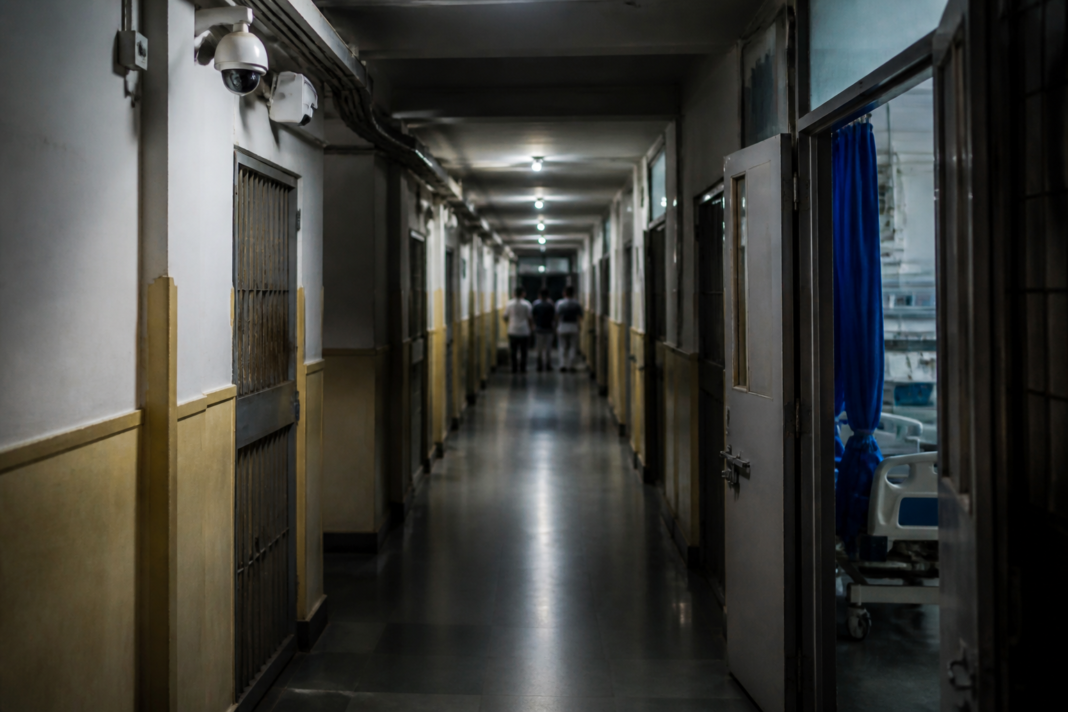 RG Kar case reinvestigation at a Kolkata hospital corridor under CCTV scrutiny