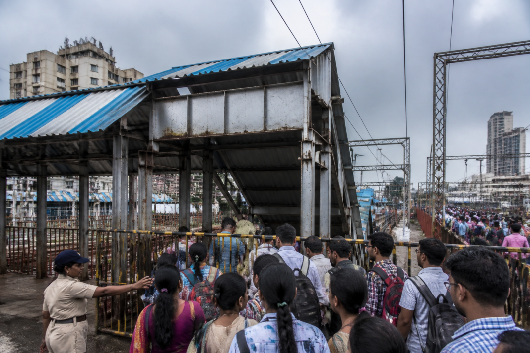 Mumbai foot overbridges near a railway station closed for safety after a structural audit