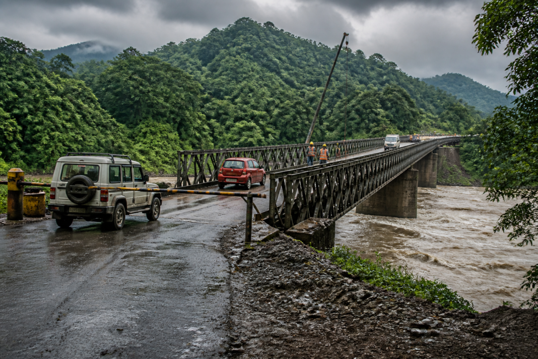 Balason Bailey Bridge closure on the Siliguri–Mirik route after rain damage