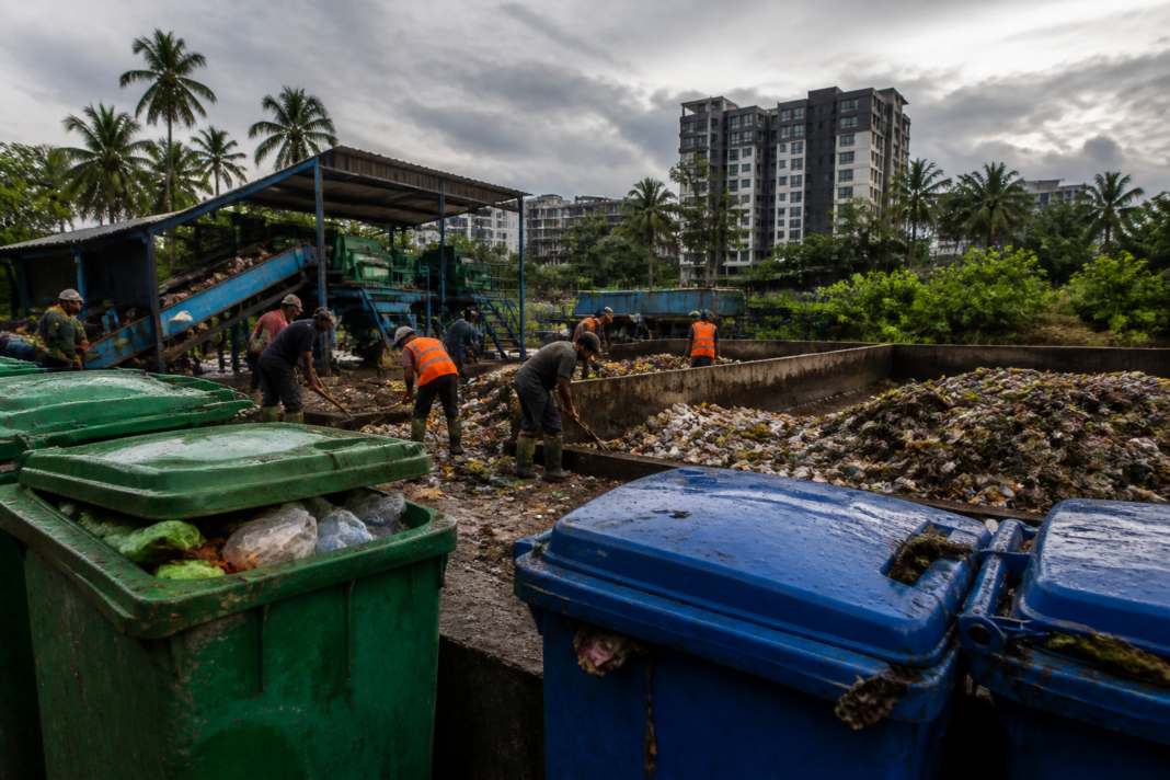 Mangaluru waste management site with municipal waste processing and disposal operations