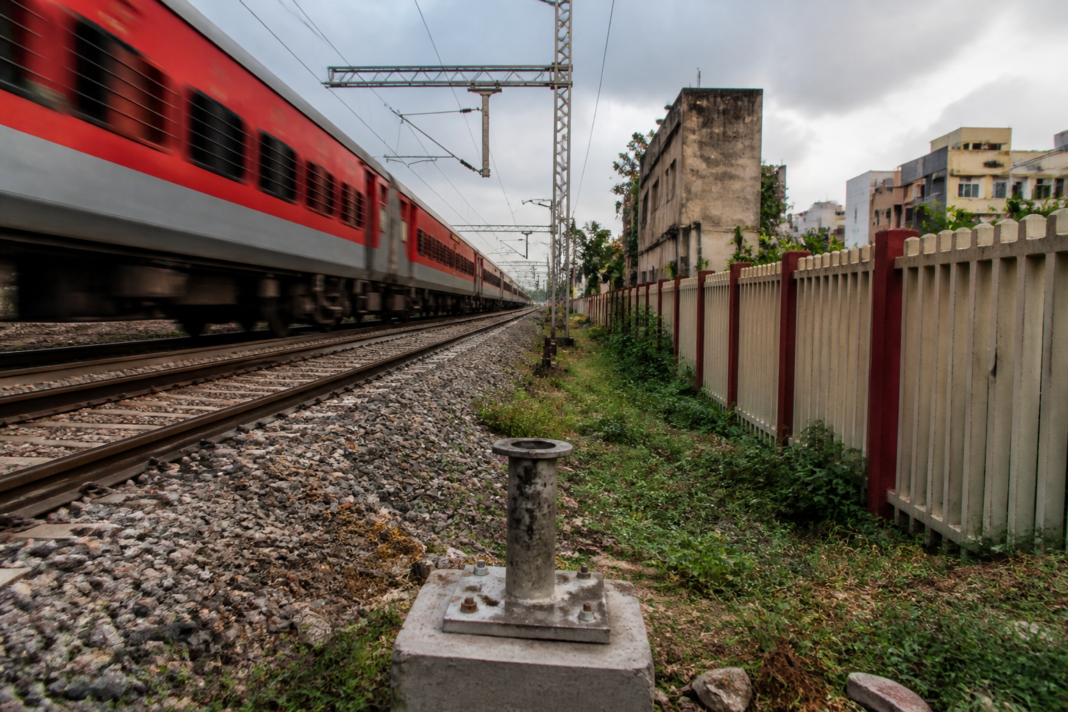 Bengaluru railway CCTV camera installed near tracks at Banaswadi station