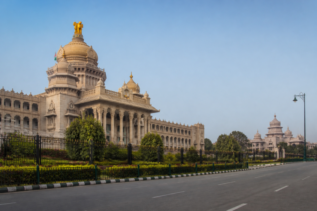 Vidhana Soudha construction history represented by Bengaluru’s grand stone legislature building