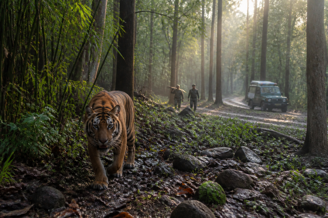 Buxa Tiger Reserve forest landscape linked to a planned tigress relocation