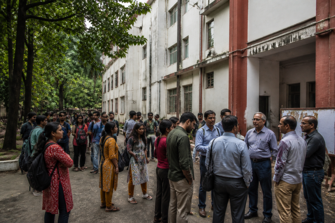 Jadavpur University transfer bill debate involving teachers and students on campus in Kolkata