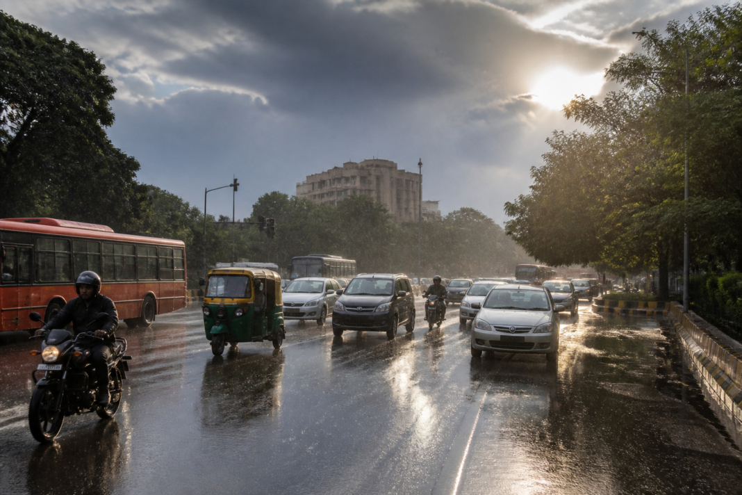 Delhi weather brings light rain and improved air quality across the capital