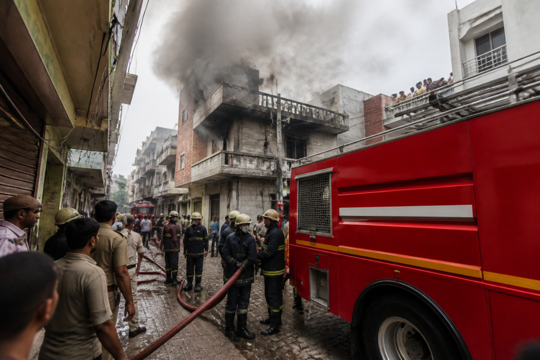 Swarup Nagar warehouse fire sends smoke over homes in Delhi