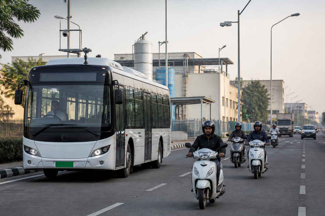 Rosemerta Group connected-vehicle technology and bus safety systems in an Indian urban setting