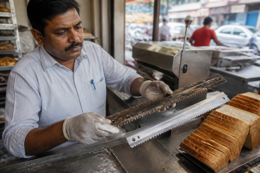 FSSAI bread blade advisory concerns damaged food-contact blades at an urban bakery