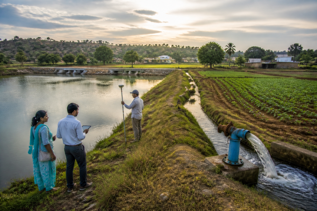 Karnataka water census records borewells, irrigation projects and water bodies across the state