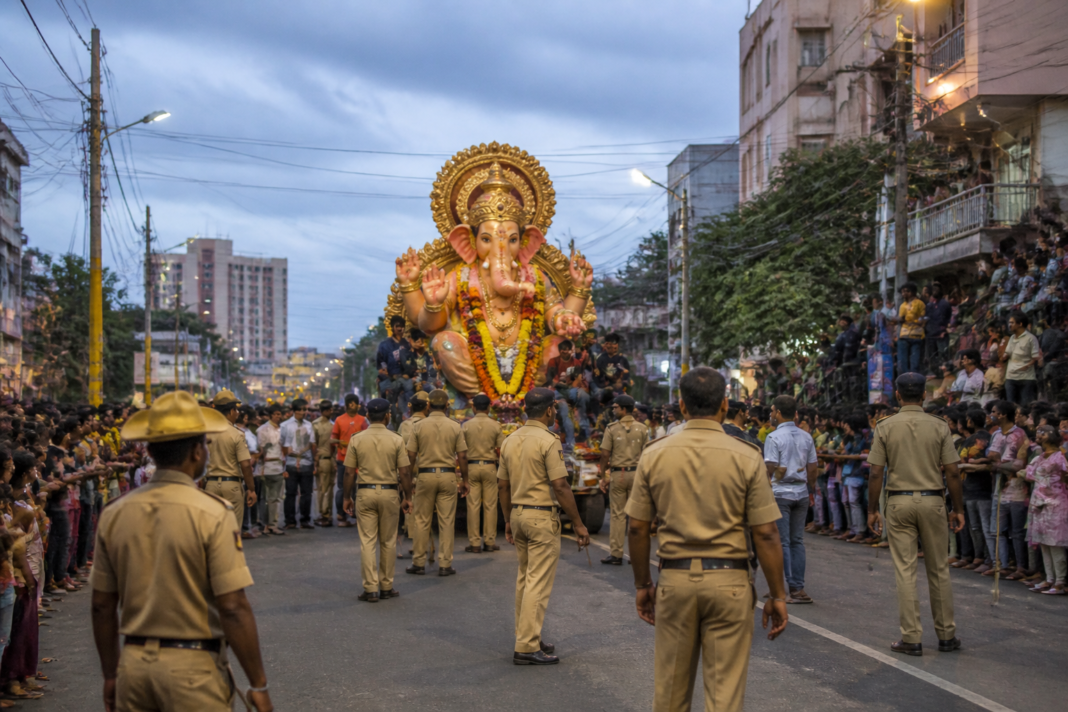 Ganesh festival procession route planning and public safety in Karnataka
