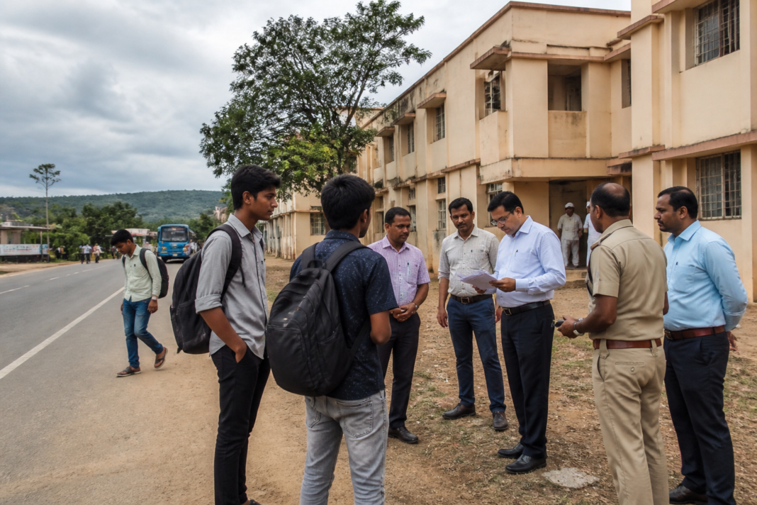 Kanakapura hostel complaints raised by students during a government hostel inspection