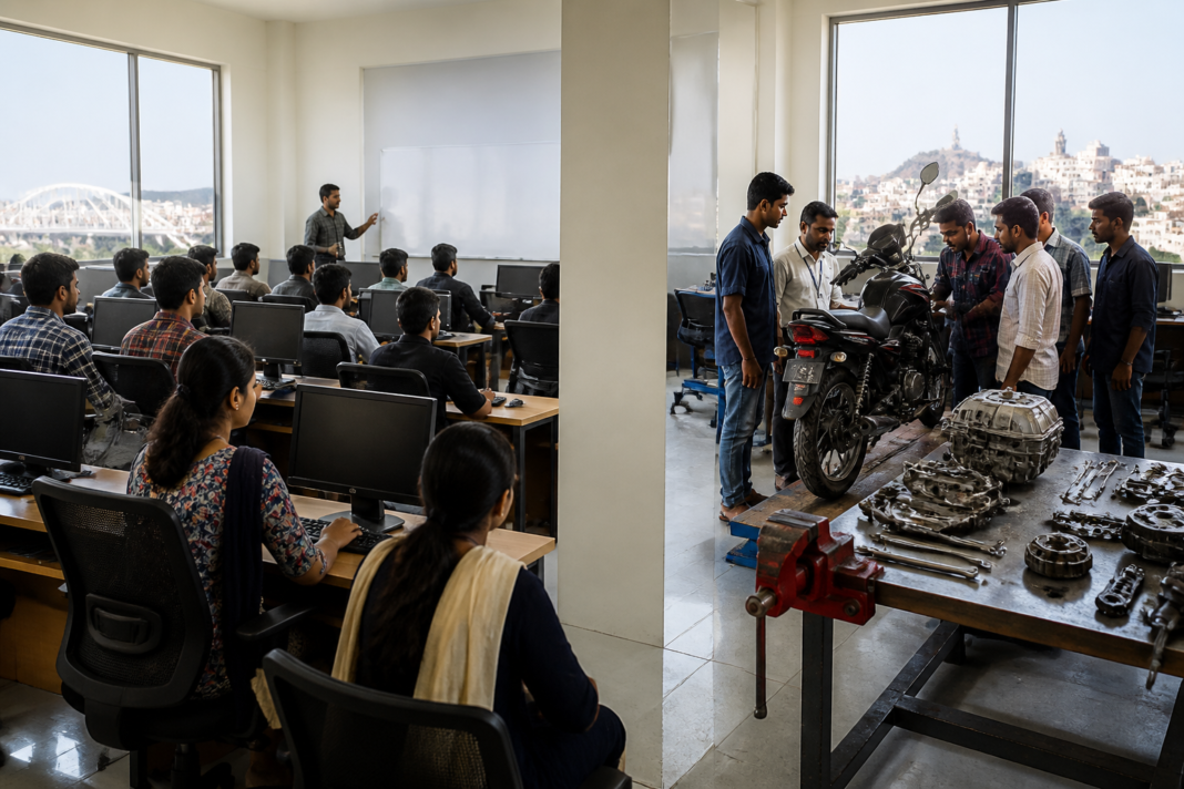 Vijayawada skill training session for youth at a government Skill Hub
