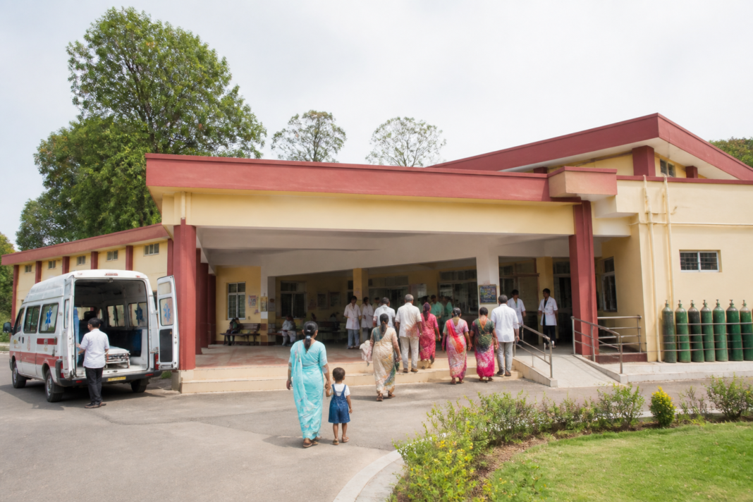 Karnataka public health infrastructure at a rural primary health centre