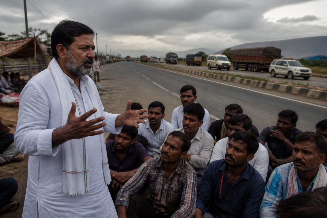 Manoj Jarange Mumbai march supporters preparing for a route towards Mumbai
