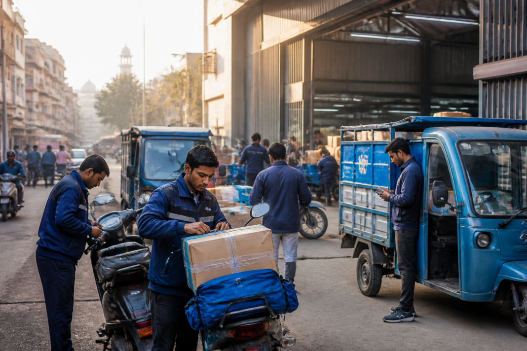 Flipkart festive jobs supporting last-mile delivery through an urban distribution hub