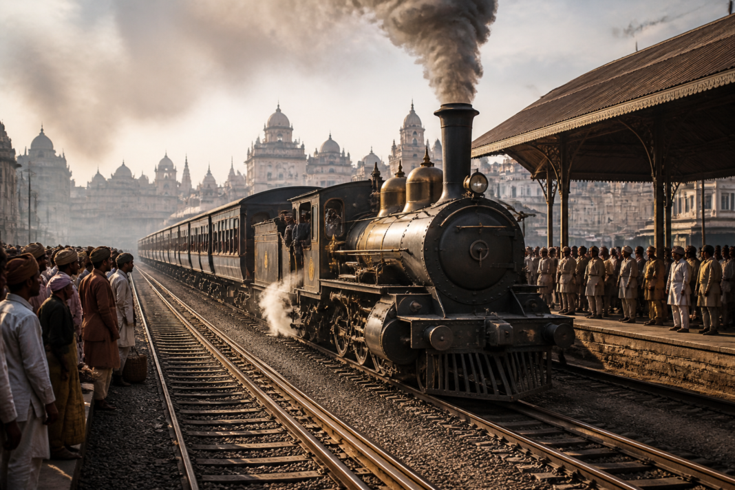 Mumbai railway history shown through a heritage steam train route from Bori Bunder to Thane