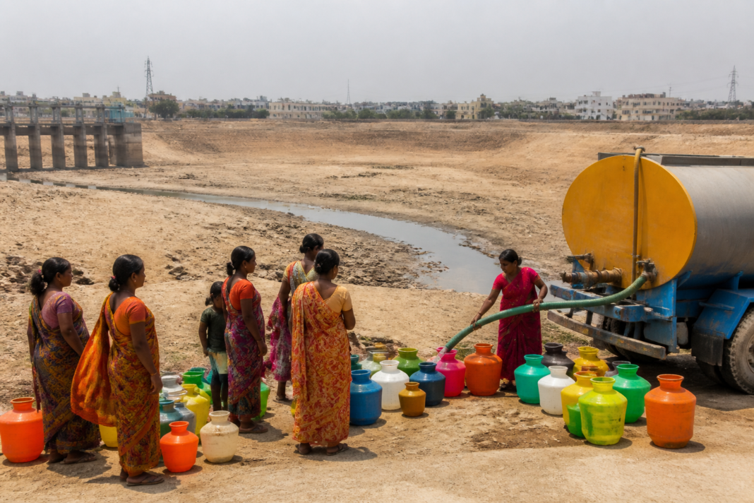 Karnataka water shortage warning as a dry urban water source faces declining rainfall