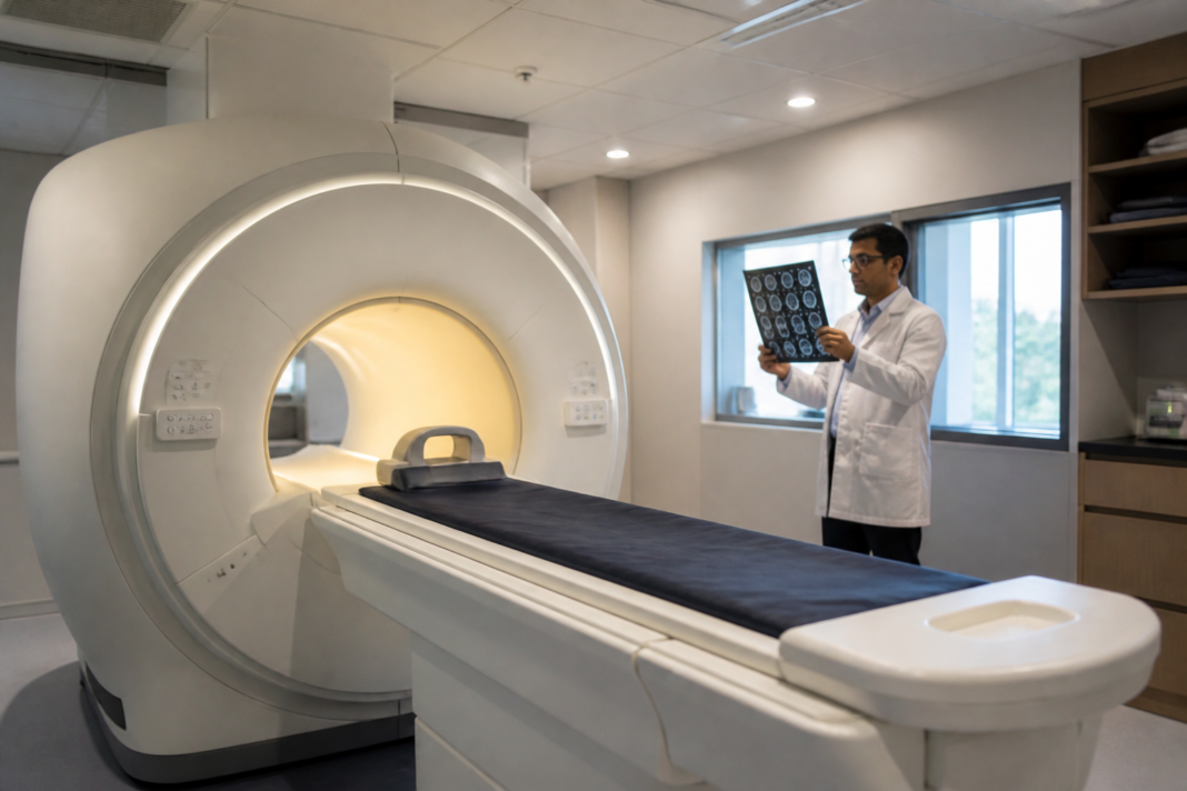 Free MRI scans Hyderabad initiative at a diagnostic centre in Kondapur