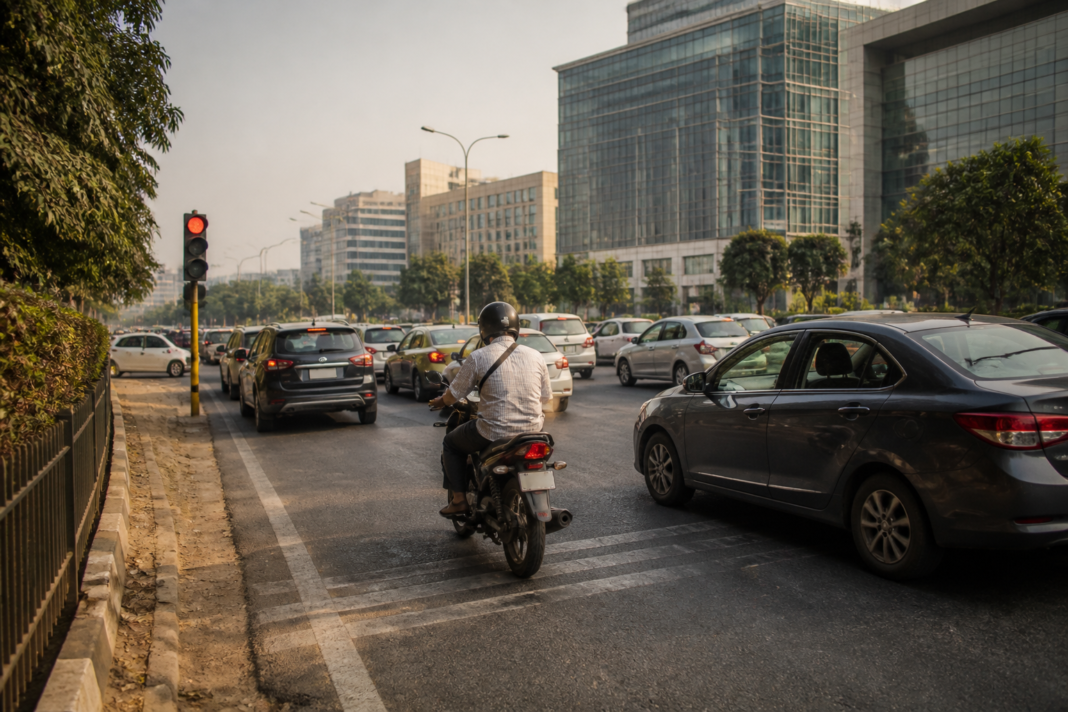 Gurugram road attack case involving a motorbike rider on Golf Course Road