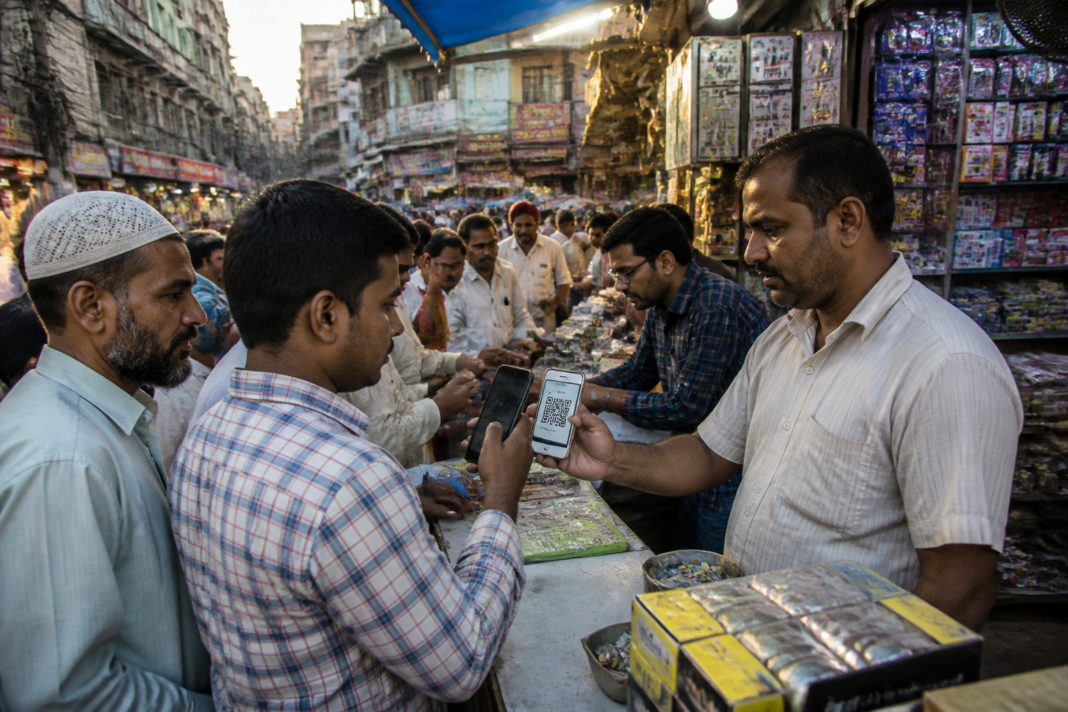 UPI charges debate affecting a Delhi market where traders accept digital payments