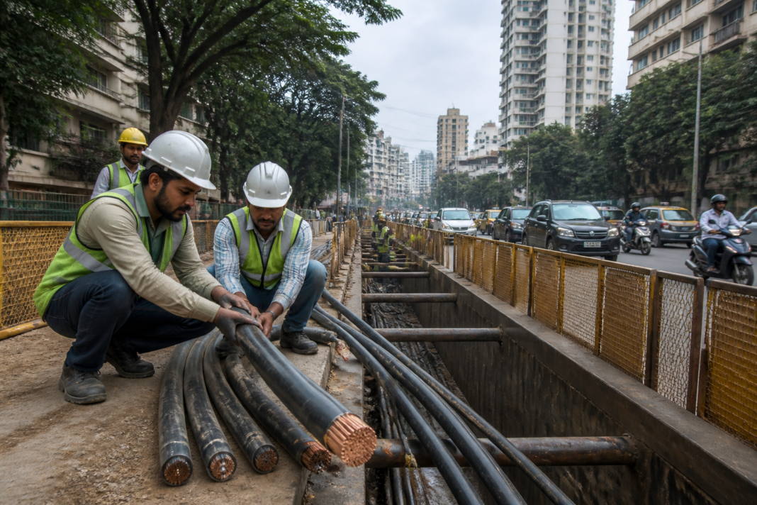 Mumbai underground power cables for the city’s electricity distribution network