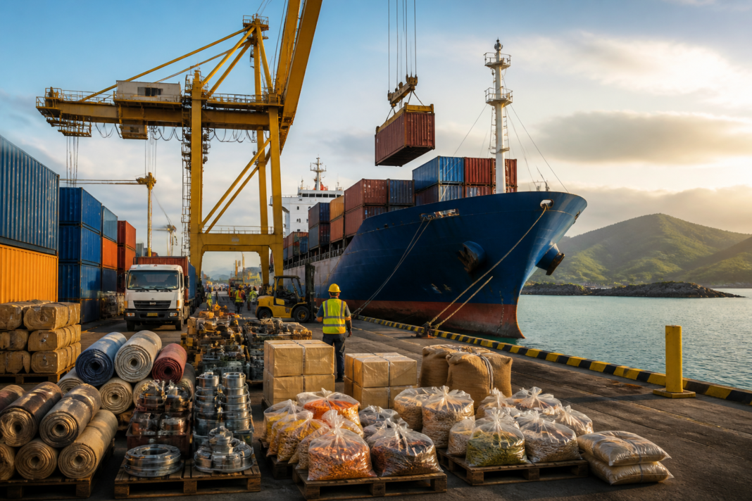 India-New Zealand FTA trade containers and professionals linking Indian and New Zealand markets