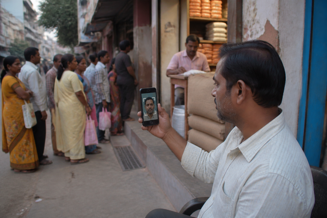 Karnataka ration card e-KYC access through a mobile phone