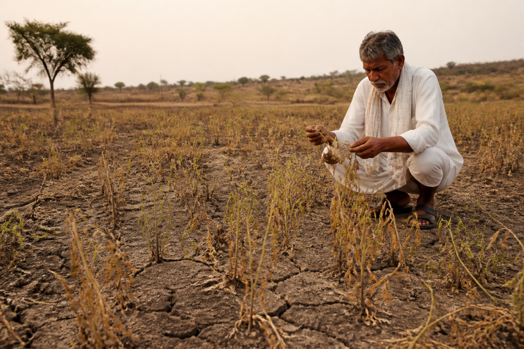 Maharashtra drought assessment focused on dry farmland and damaged Kharif crops