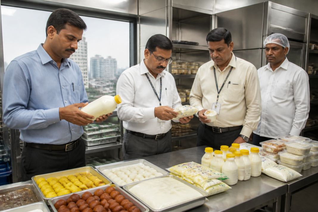 Maharashtra FDA food safety drive inspecting dairy products and sweets in Mumbai
