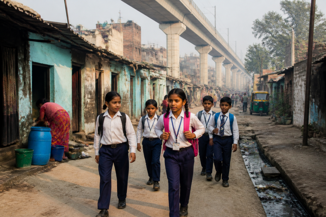 Lal Bagh children school initiative helping children from a Delhi settlement attend classes