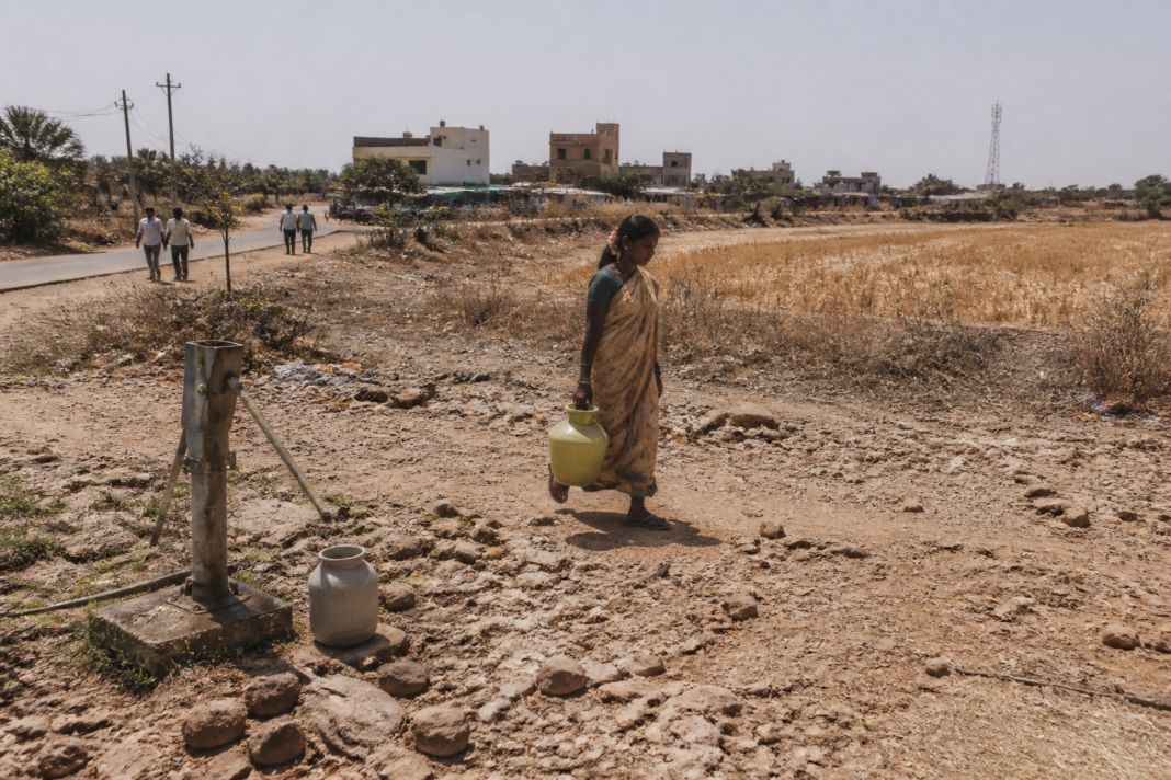 Rayalaseema heat affecting a dry Andhra Pradesh landscape near Anantapur