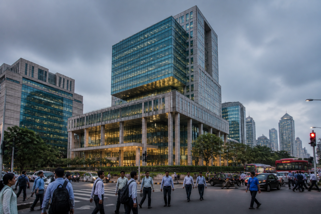 Tata Sons IPO pressure illustrated by a Tata Group headquarters building in Mumbai