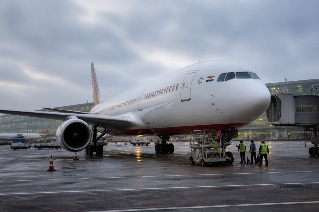 Air India aircraft at an airport, illustrating the airline’s FY26 loss and transformation pressures