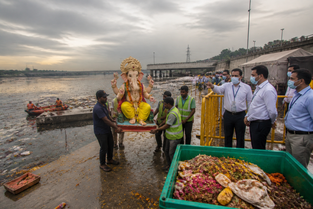 Idol immersion ban in Delhi restricts festival immersion in the Yamuna and other water bodies.