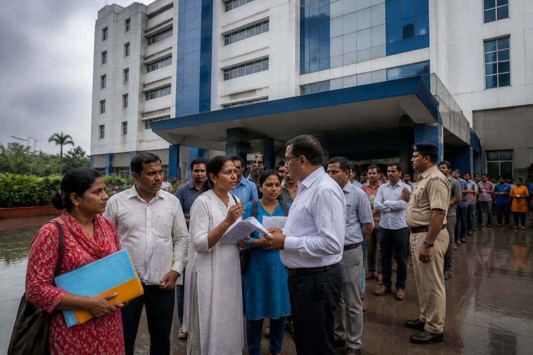Nepal flood missing persons’ families seeking updates at a government office in Bengal