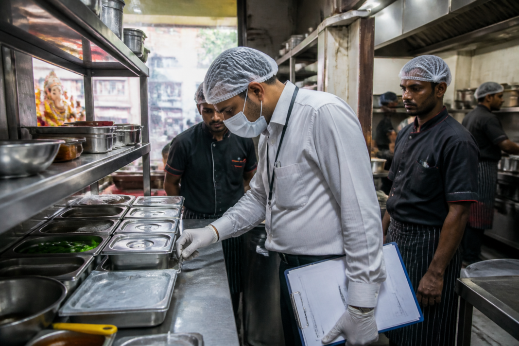Mumbai food safety crackdown at a restaurant kitchen inspection