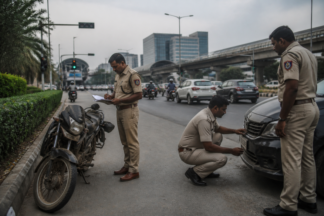 Gurugram road-rage case investigation near a metro station and urban road