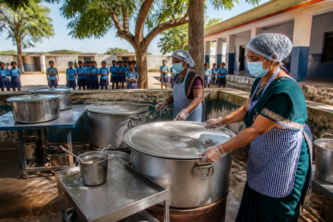 Karnataka school meal accident involving a government school kitchen and midday meal safety.