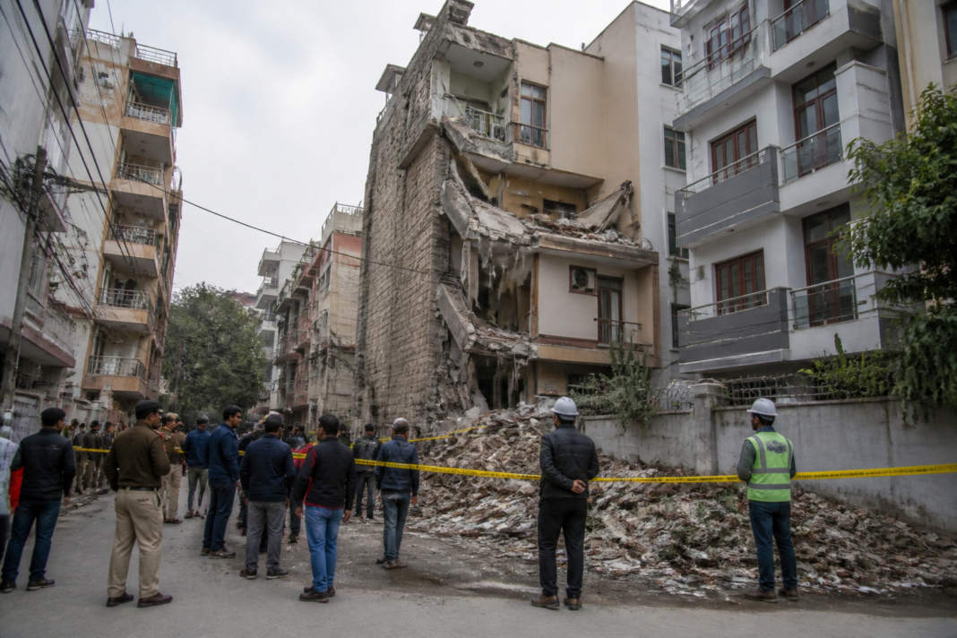Satya Niketan building collapse case highlighting Delhi PG accommodation and urban building safety concerns