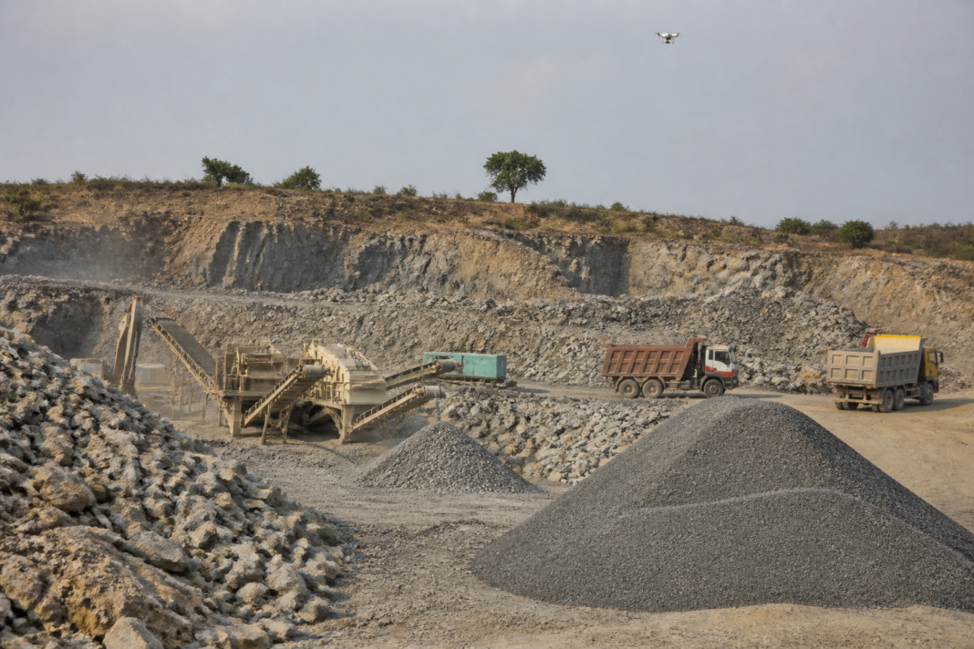 Karnataka illegal mining fine notice linked to a stone quarry near Ranebennur in Haveri