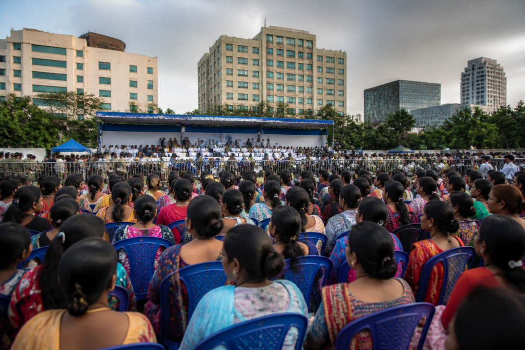 Annapurna scheme beneficiaries at a West Bengal public event near Kolkata