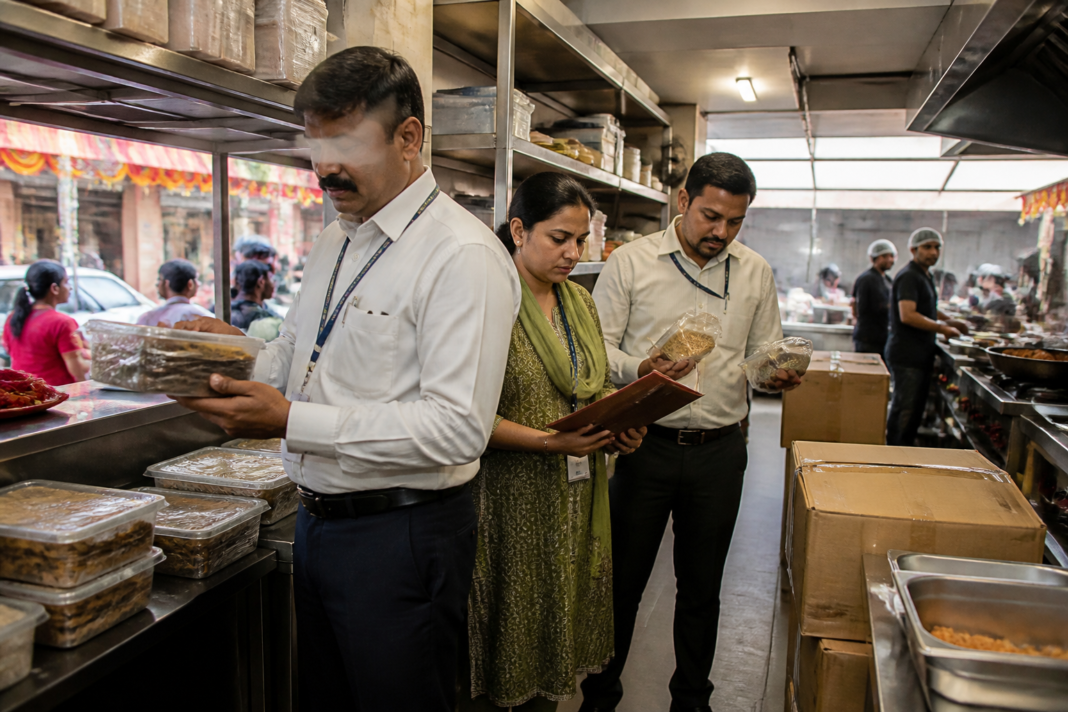 Maharashtra FDA action at a Mumbai food establishment during a safety inspection
