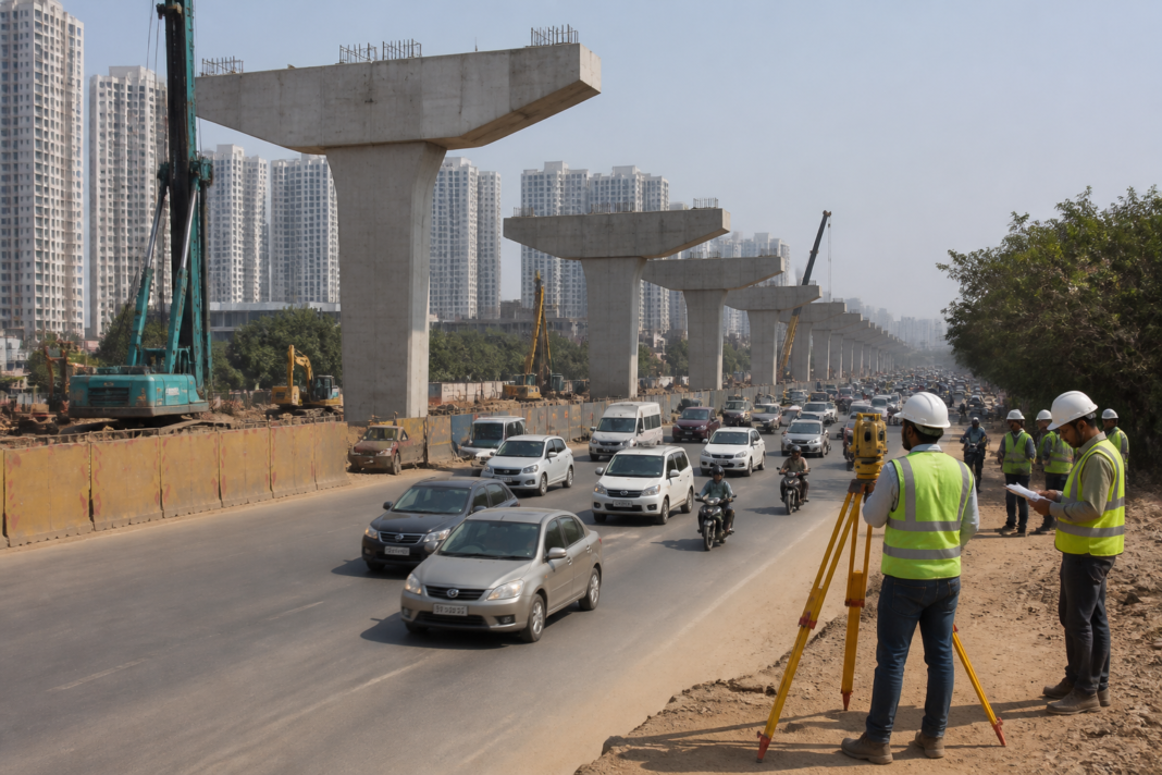 Planned Dwarka Expressway elevated road connection on Gurugram's Southern Peripheral Road